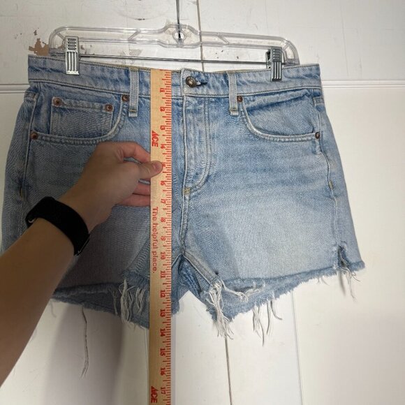 Rag & Bone Dre Low-Rise Denim Shorts in Dagger Blue Wash Size 27 Jean Shorts - Picture 4 of 12